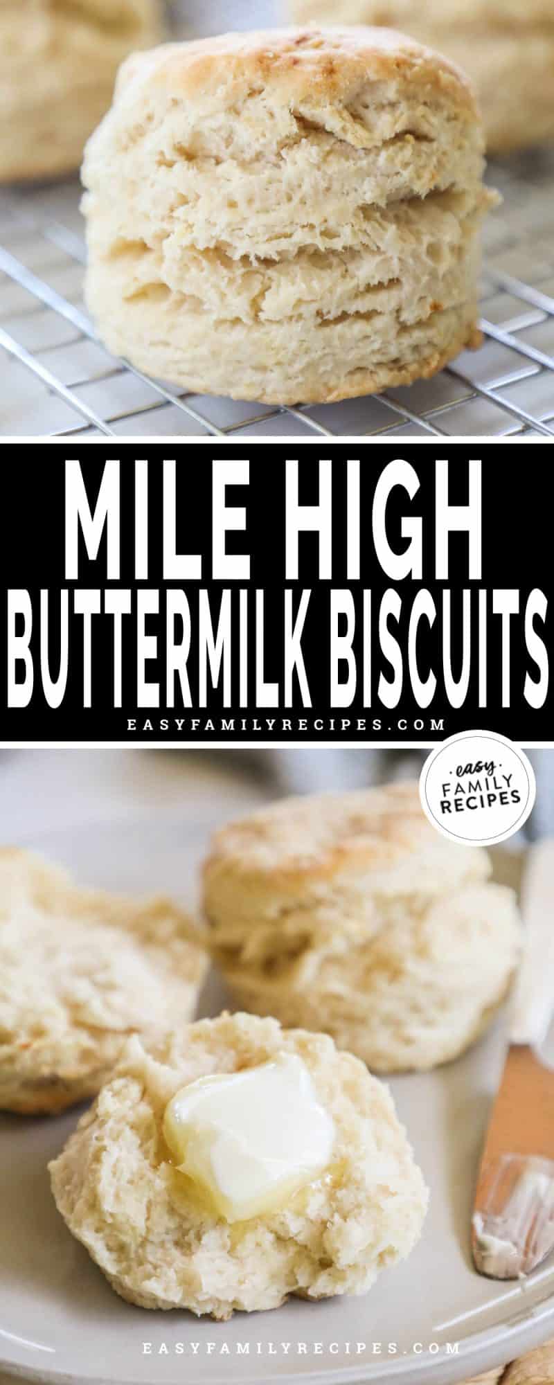 Mile High Biscuits {Best Buttermilk Biscuits!} · Easy Family Recipes