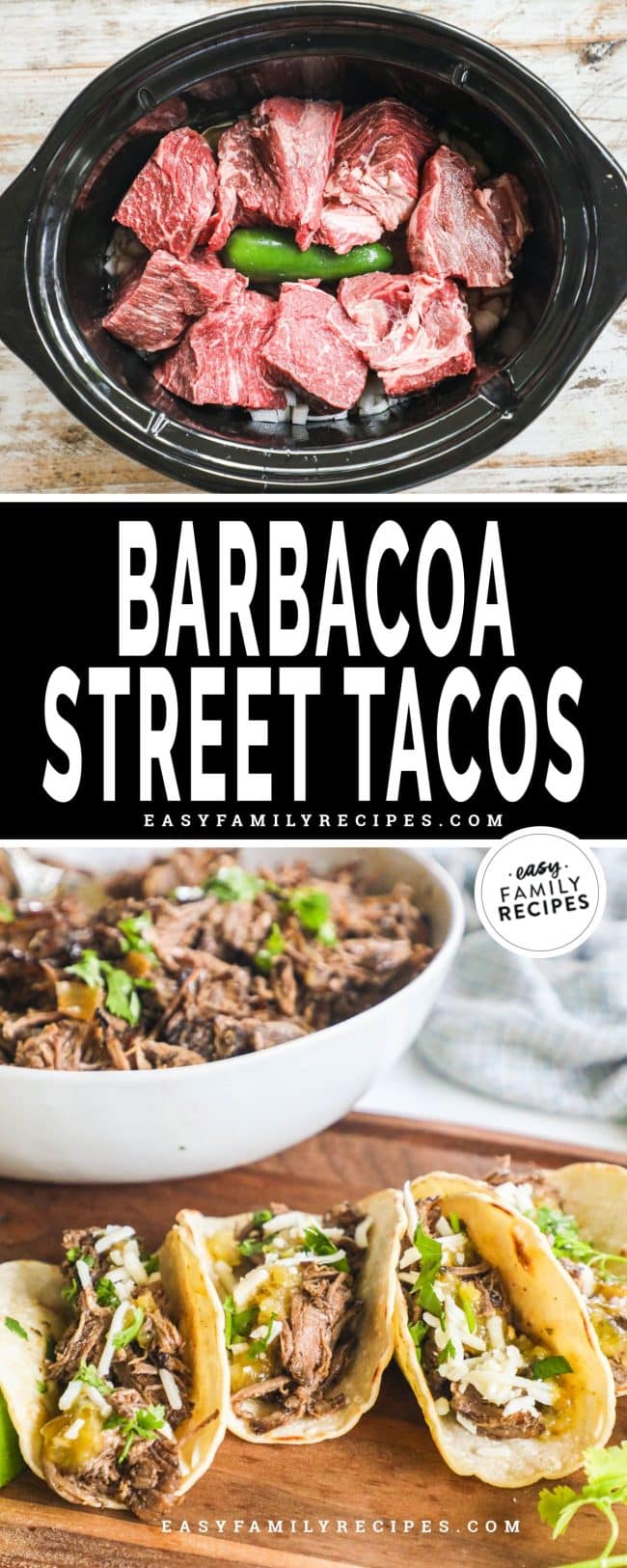 Slow Cooker Barbacoa Street Tacos · Easy Family Recipes