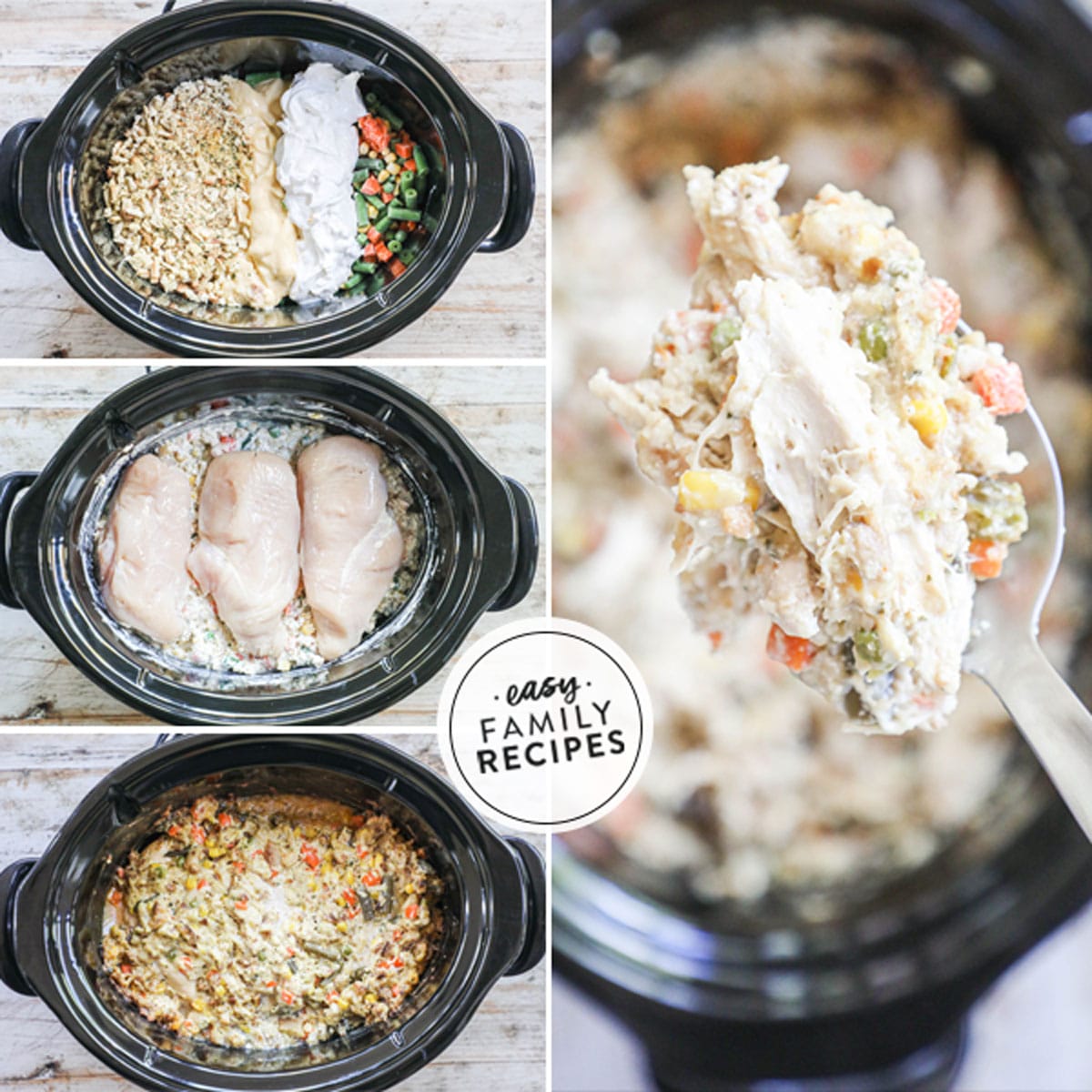 Crockpot Chicken and Stuffing · Easy Family Recipes