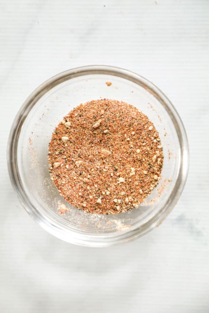 Step 2 of Baked Chicken Breast recipe - all seasonings in a bowl