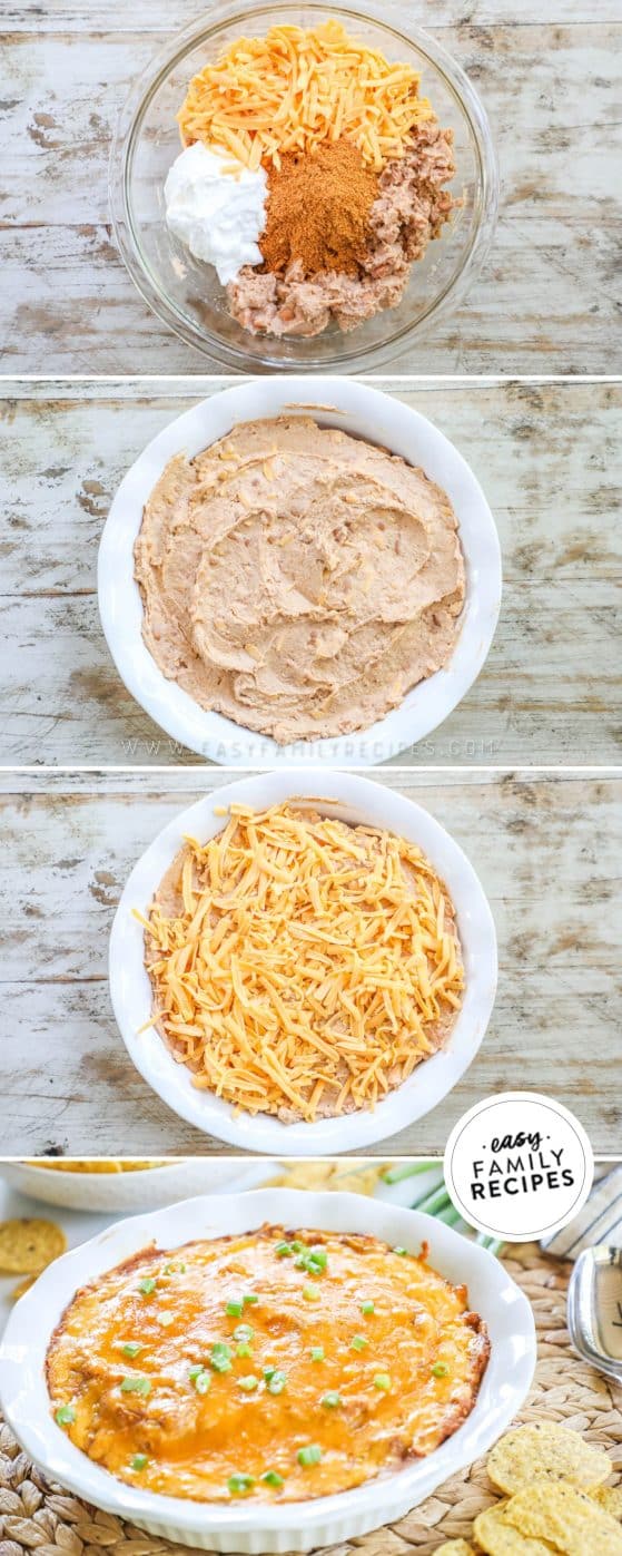 Cheesy Refried Bean Dip · Easy Family Recipes