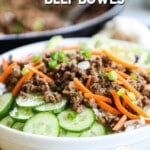 Korean Beef Bowl Recipe prepared and ready to serve.