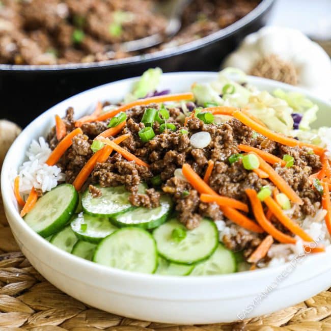 Korean Beef Bowls · Easy Family Recipes