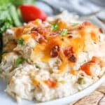 Million Dollar Chicken Casserole on a plate