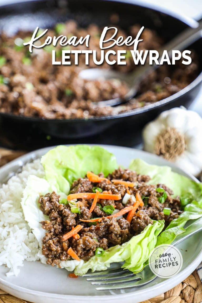 Korean Beef Lettuce Wraps · Easy Family Recipes