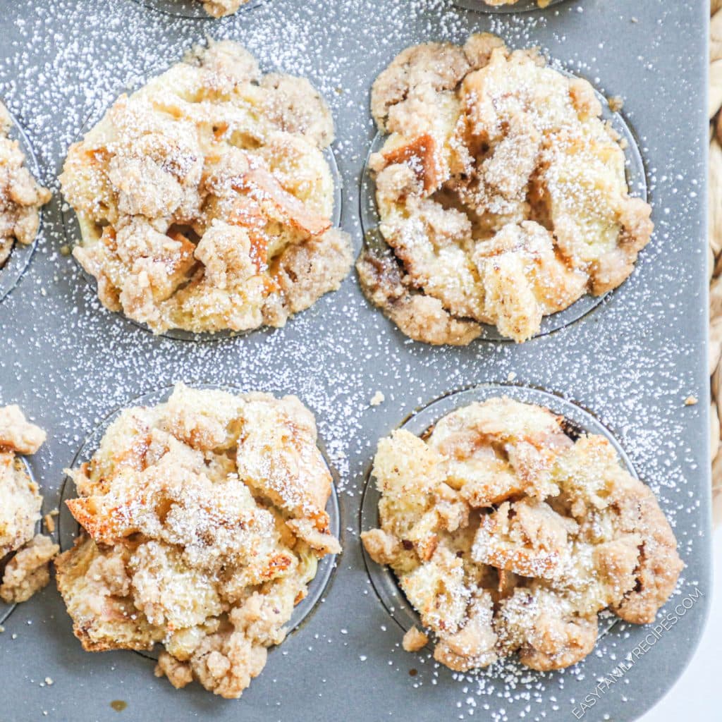 French Toast Muffins with Cinnamon Streusel · Easy Family Recipes