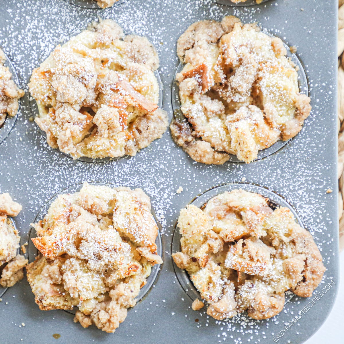 French Toast Muffins with Cinnamon Streusel