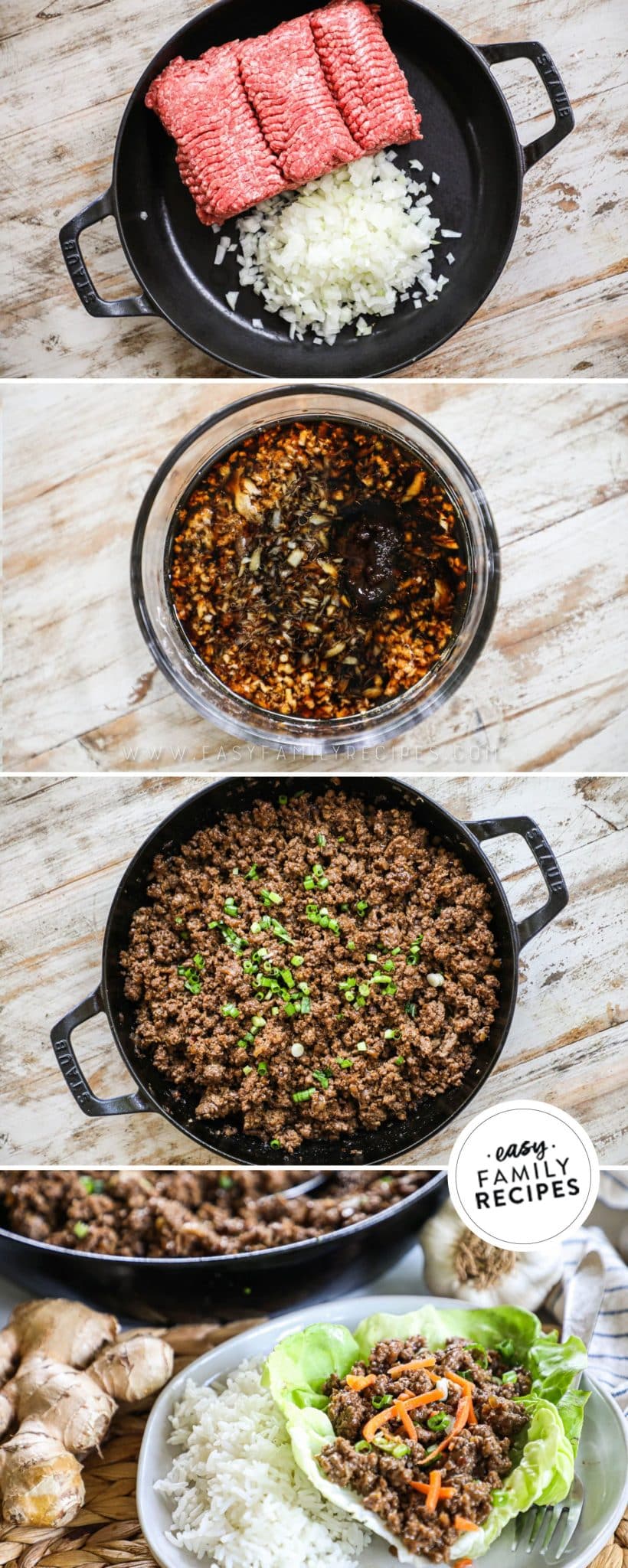 Korean Beef Lettuce Wraps · Easy Family Recipes