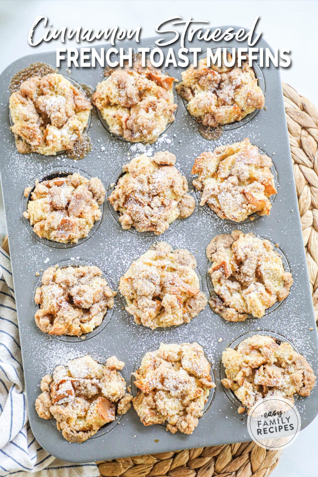 French Toast Muffins with Cinnamon Streusel · Easy Family Recipes