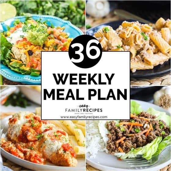 4 plated dinners for free meal plan #36