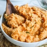 Savory Mashed Sweet Potatoes recipe prepared and ready to serve.