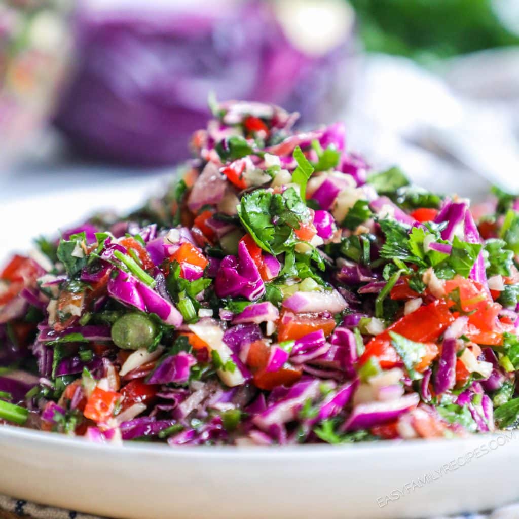 Spring Chopped Salad with Pomegranate Dressing · Easy Family Recipes