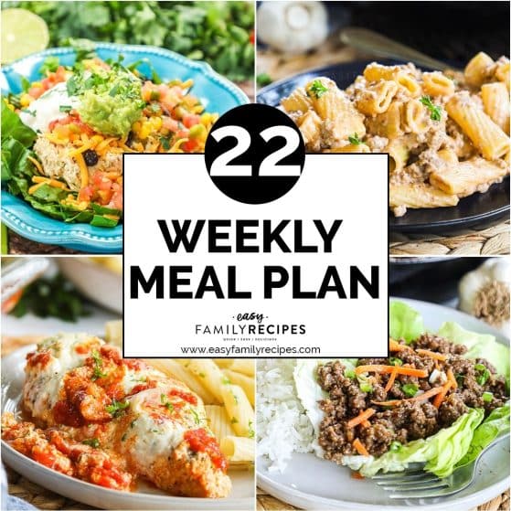 4 easy dinners for weekly meal plan 22