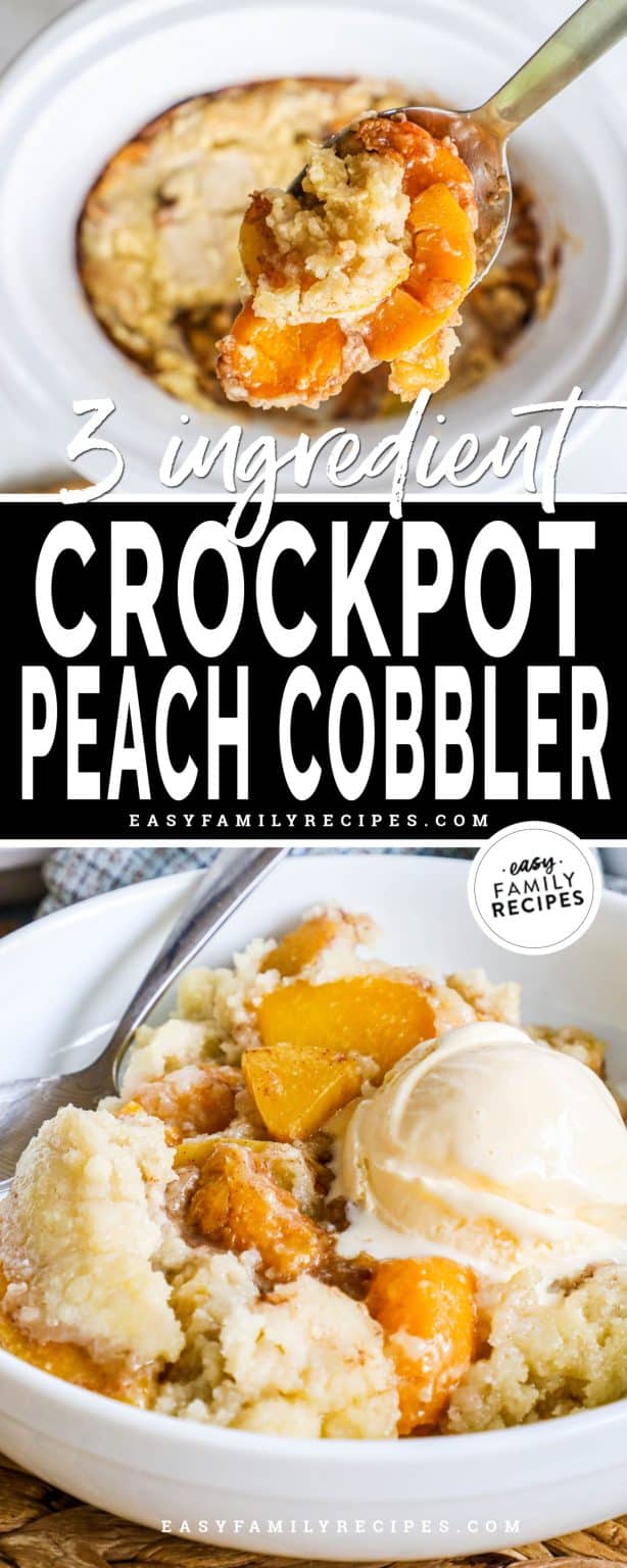 Crockpot Peach Cobbler · Easy Family Recipes