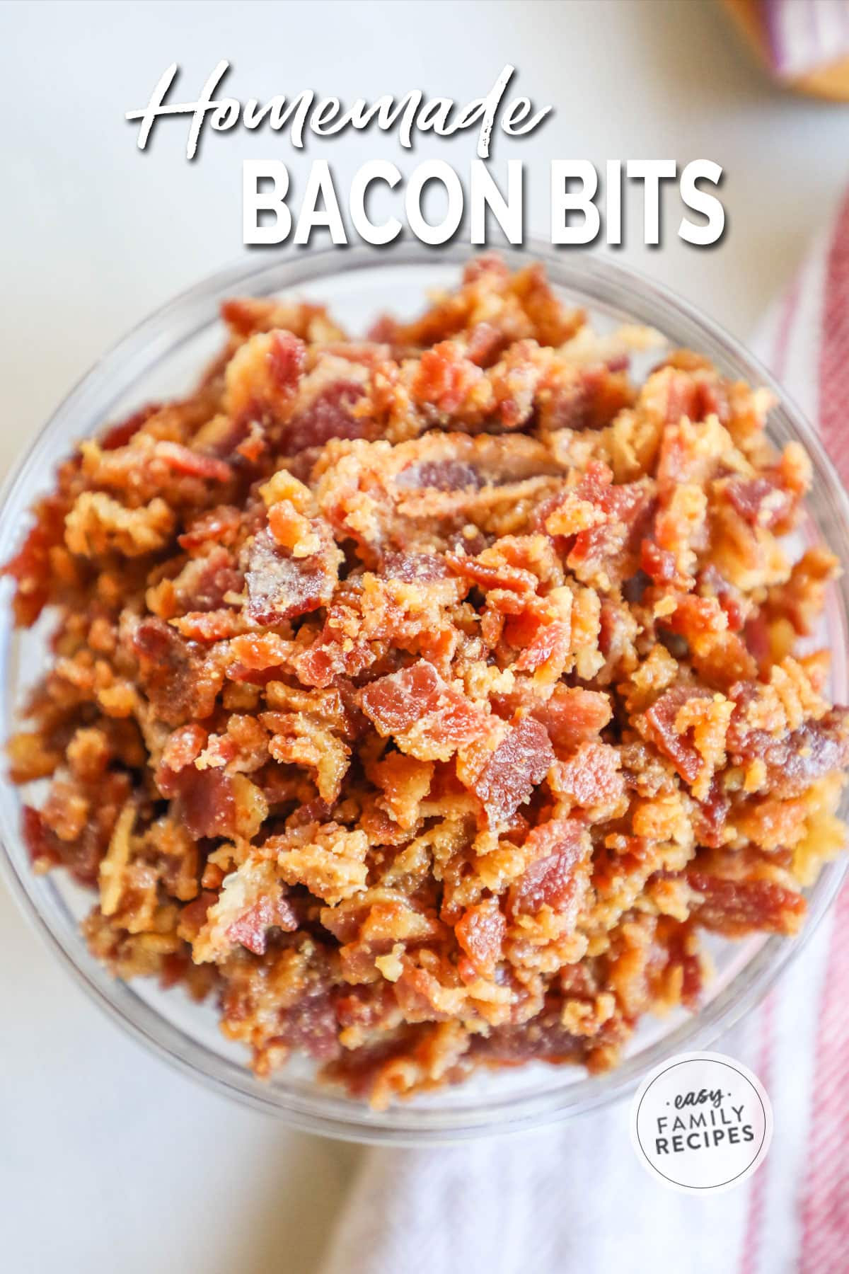 Real bacon bits made in the oven