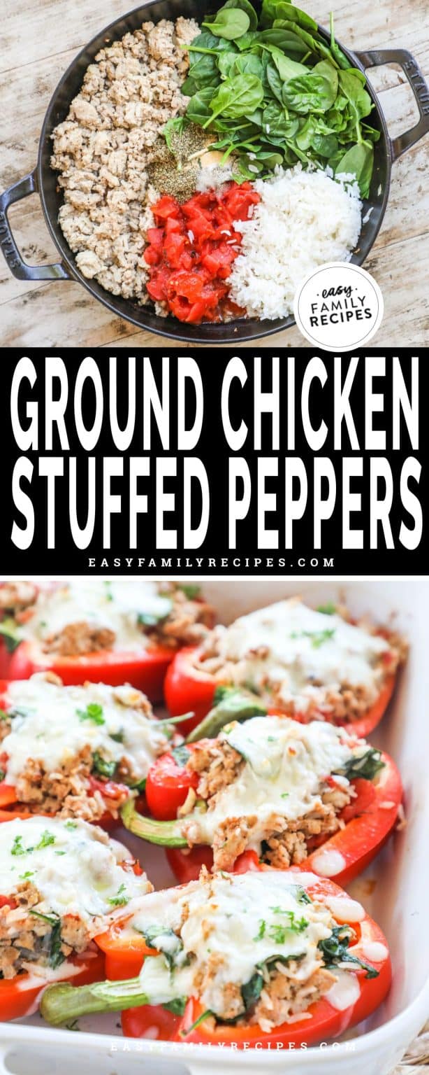 Ground Chicken Stuffed Peppers | Easy Family Recipes