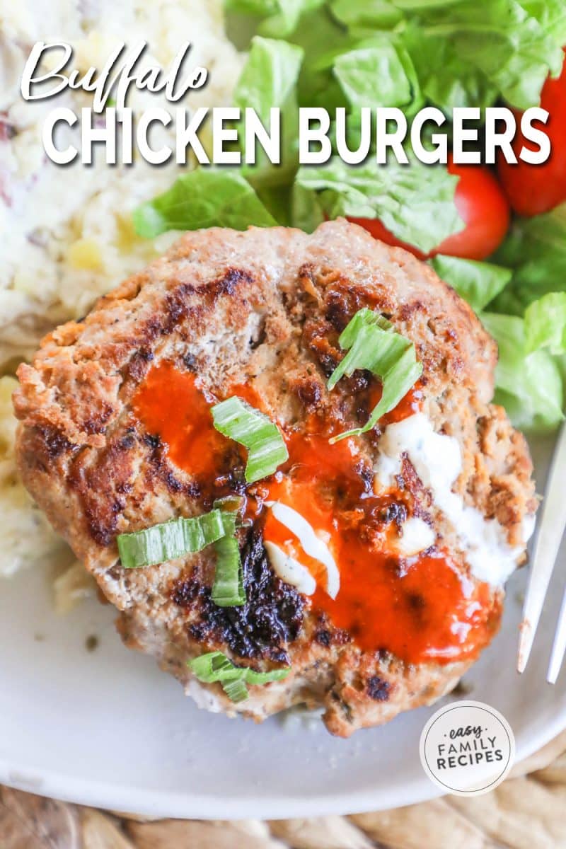 Buffalo Chicken Burgers · Easy Family Recipes