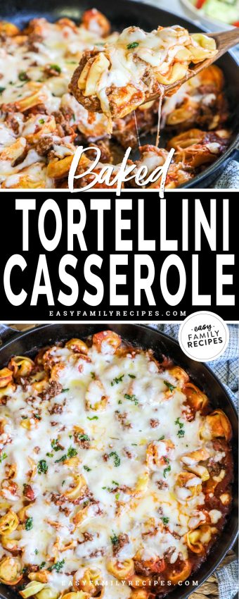 4 Ingredient - Baked Tortellini Casserole · Easy Family Recipes