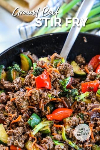 Ground Beef Stir Fry with Zucchini and Peppers · Easy Family Recipes