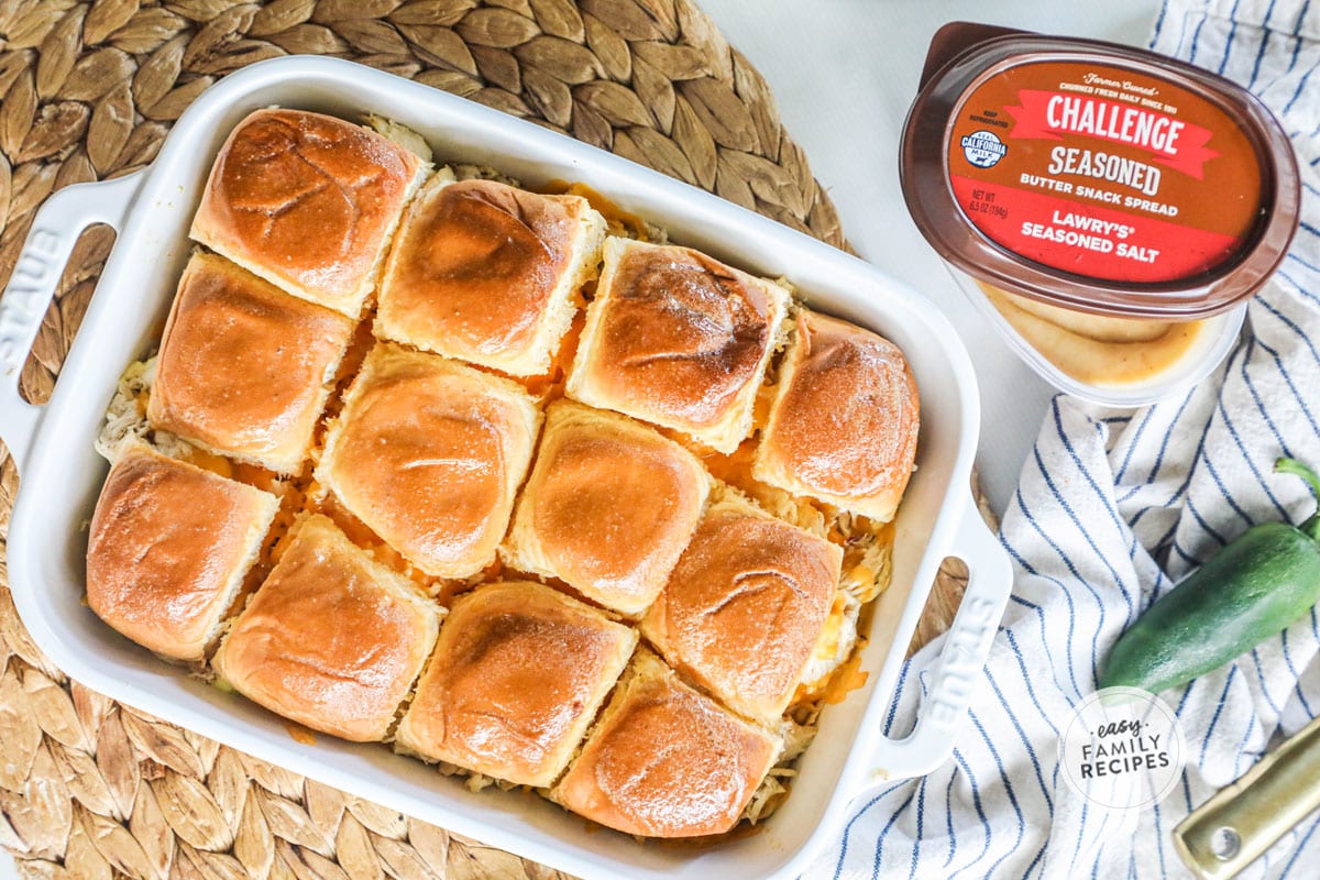 Jalapeno Popper Sliders Baked in a pan