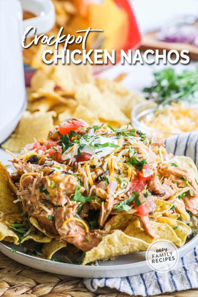Crockpot Chicken Nachos · Easy Family Recipes