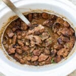 Crockpot steak bites with au jus gravy.