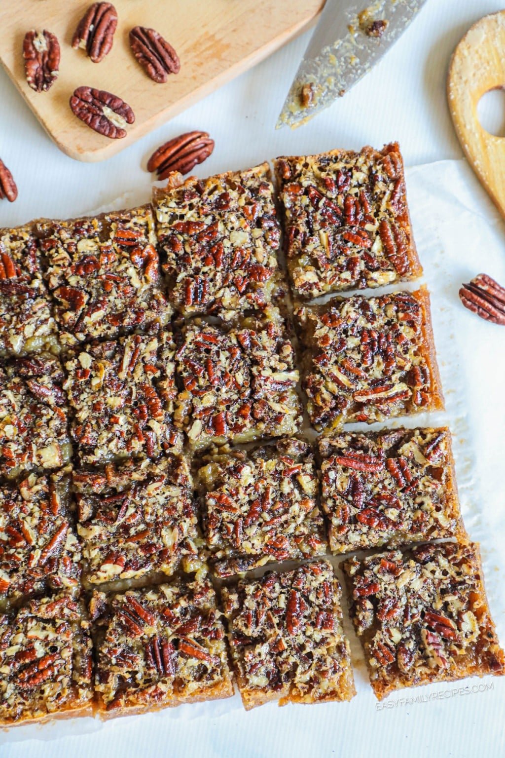 Gooey Pecan Pie Bars With Shortbread Crust · Easy Family Recipes