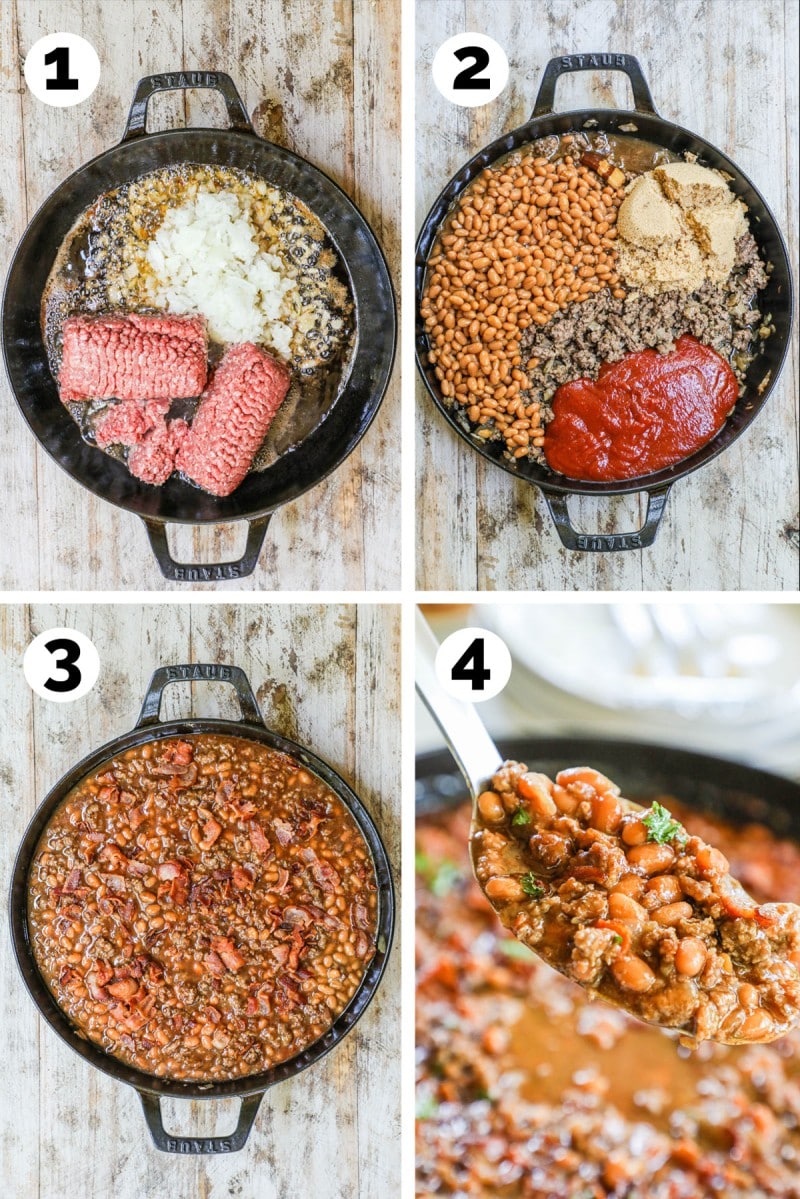 Cowboy Baked Beans With Ground Beef Easy Family Recipes   How To Make Cowboy Baked Beans With Ground Beef 800x1199 