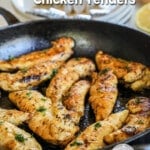 Lemon Pepper Chicken Tenderloins prepared in a pan.