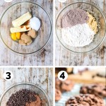 how to make chocolate pudding mix cookies, 1) combine wet ingredients, 2) combine dry ingredients, 3) make the dough, 4) bake and serve.
