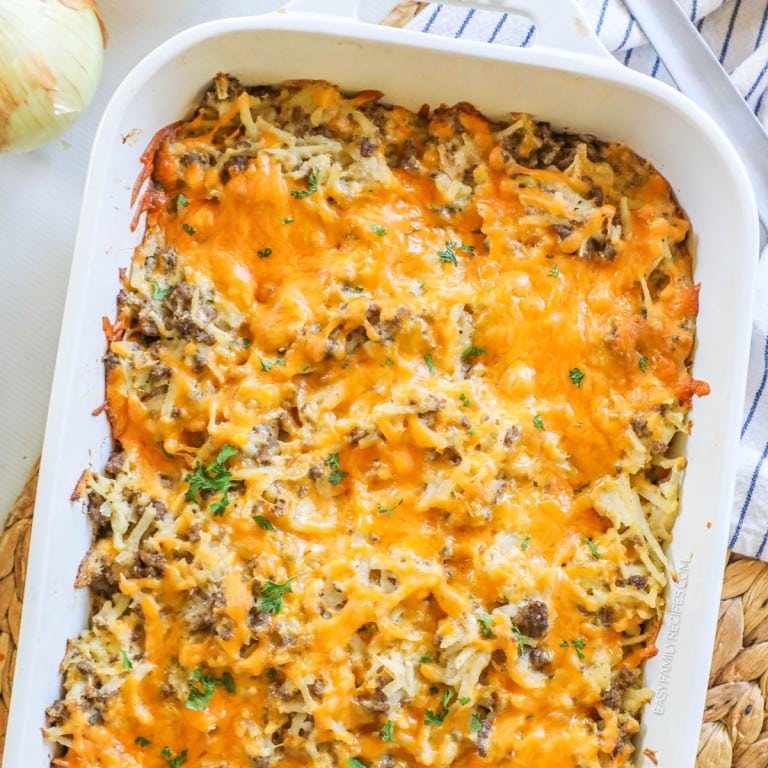 Beef Hashbrown Casserole · Easy Family Recipes