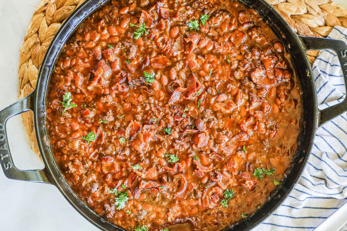 Cowboy Baked Beans with Ground Beef