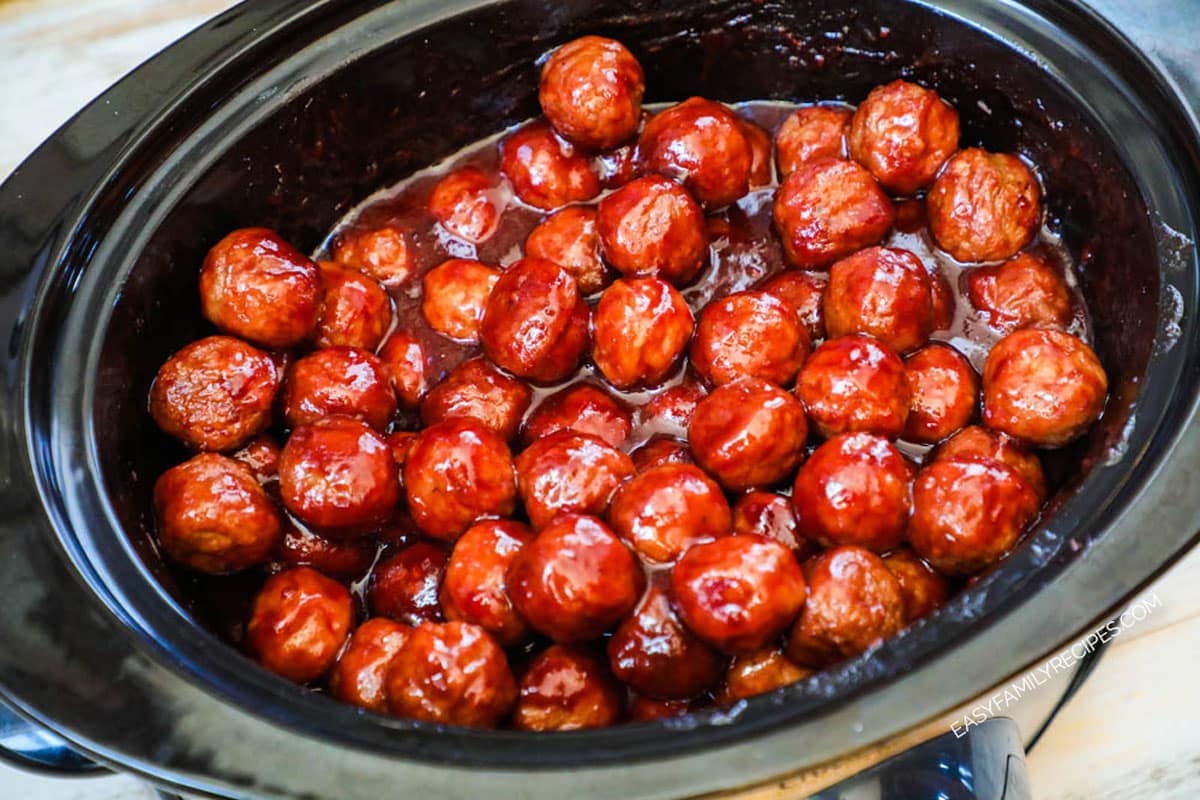 Cranberry Meatballs in a Slow cooker