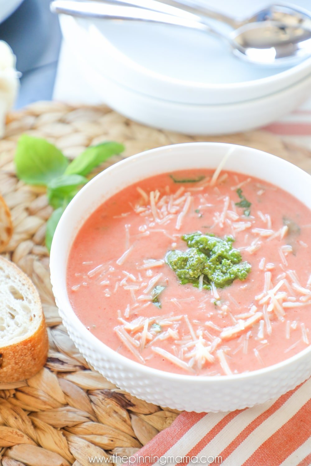 A bowl of tomato soup