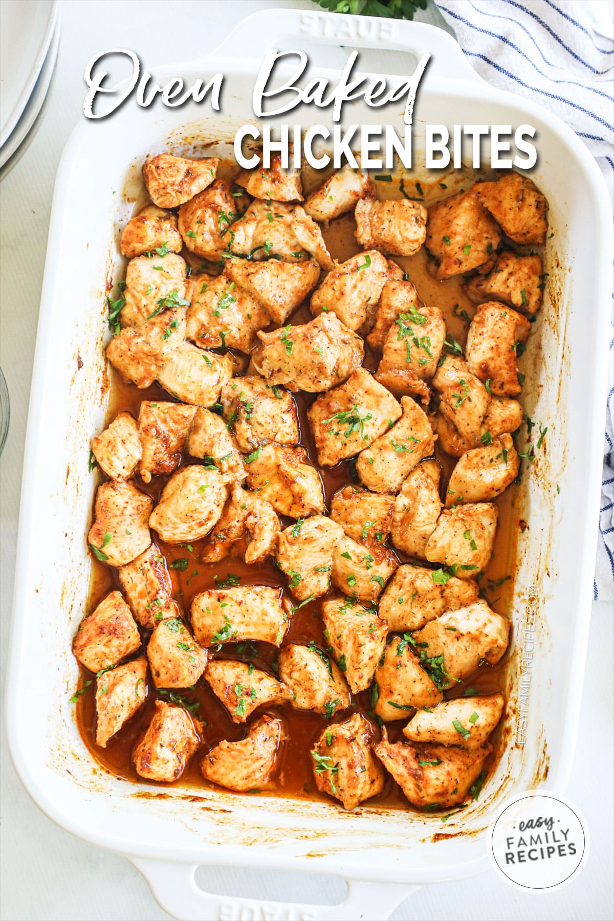 Juicy Oven Baked Chicken Bites · Easy Family Recipes