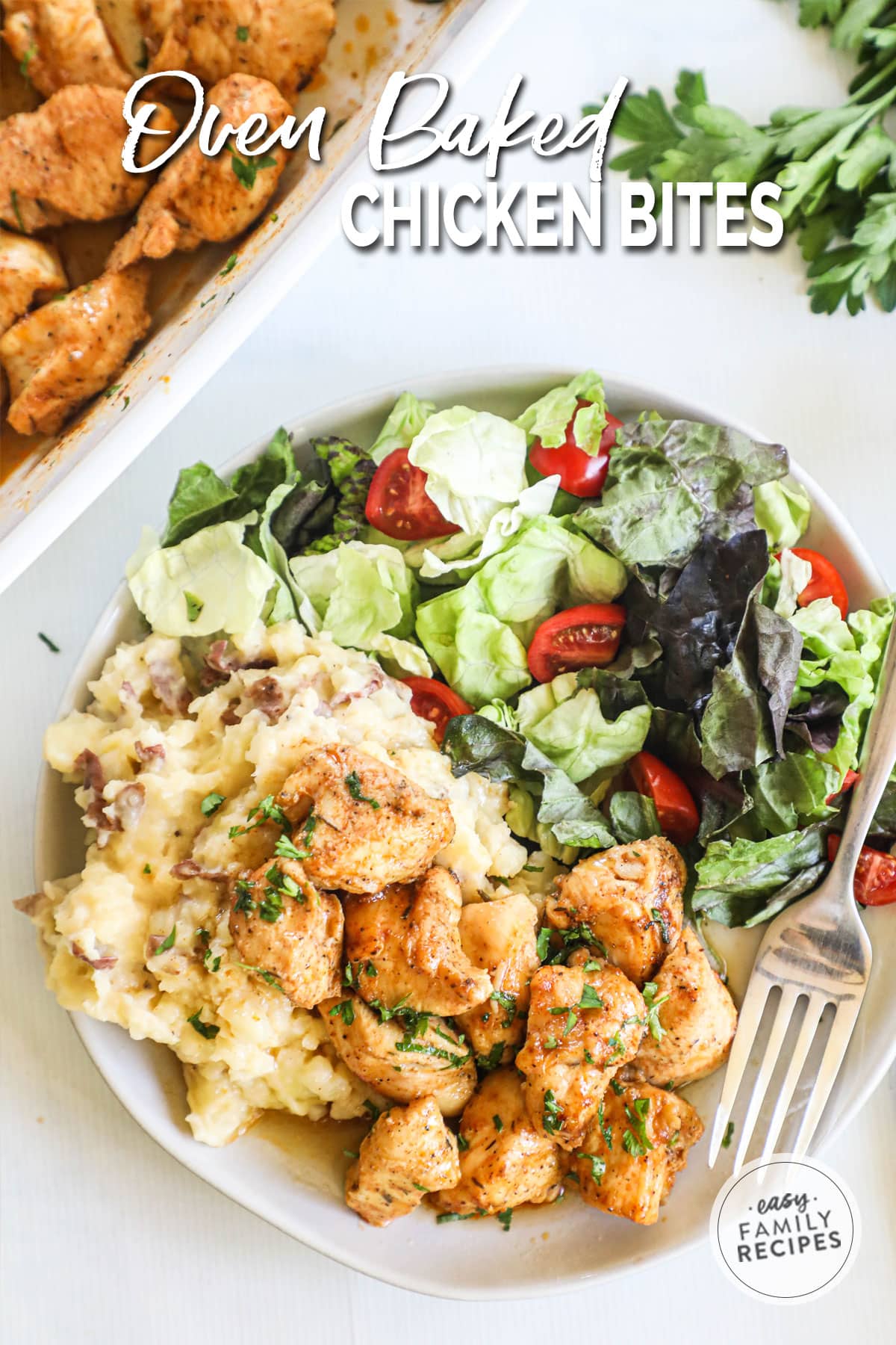 Juicy Oven Baked Chicken Bites · Easy Family Recipes