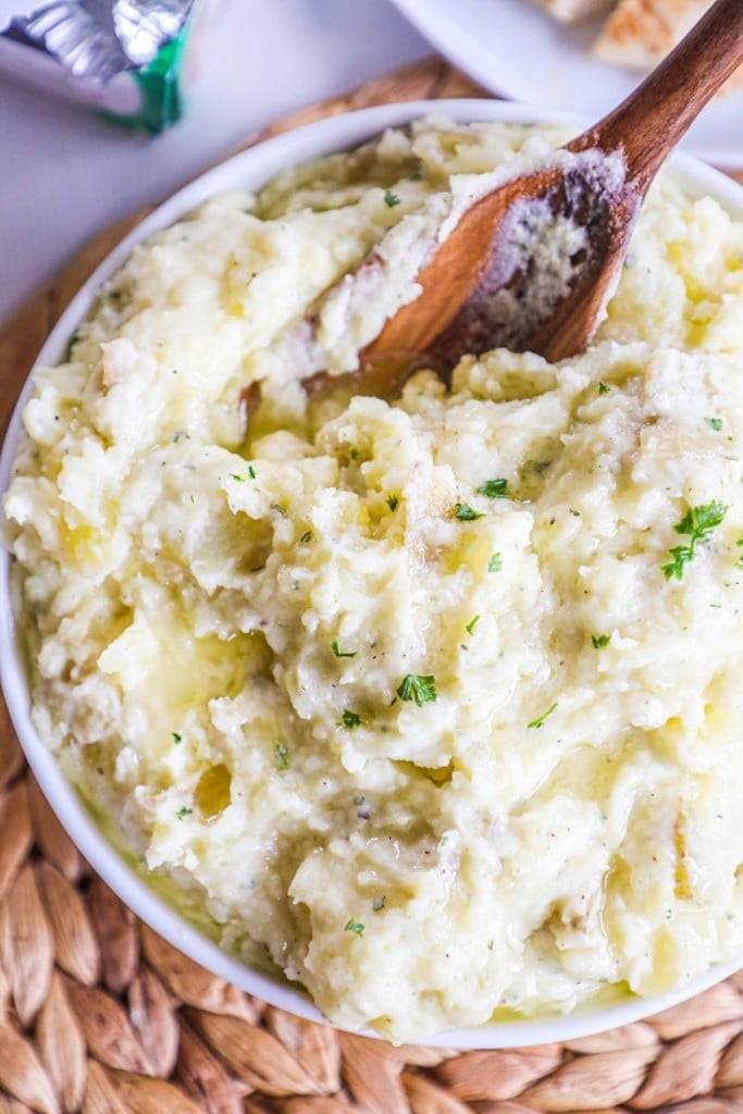 Boursin Mashed Potatoes to serve with Ham for dinner