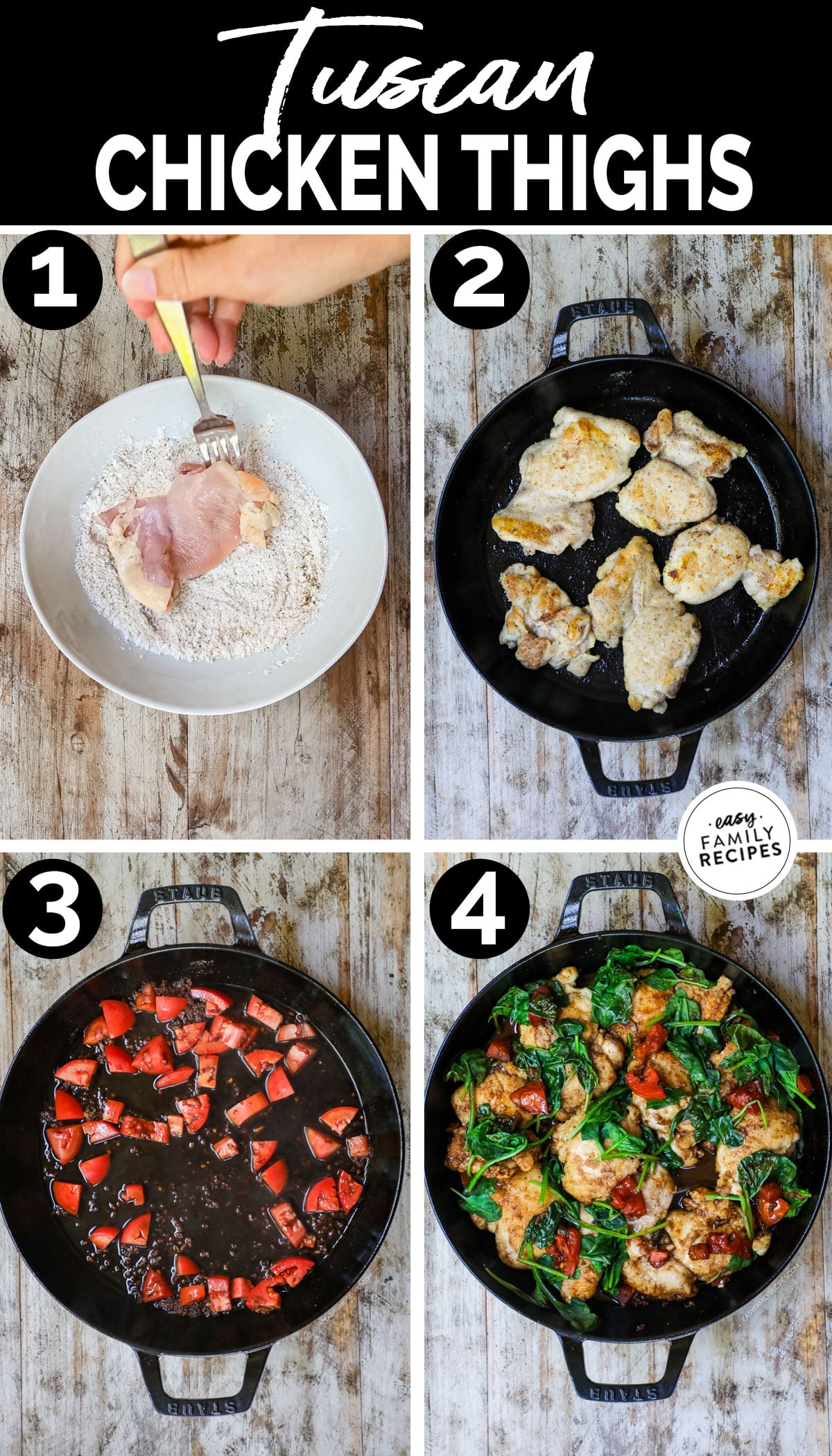 Tuscan Chicken Thigh Skillet · Easy Family Recipes