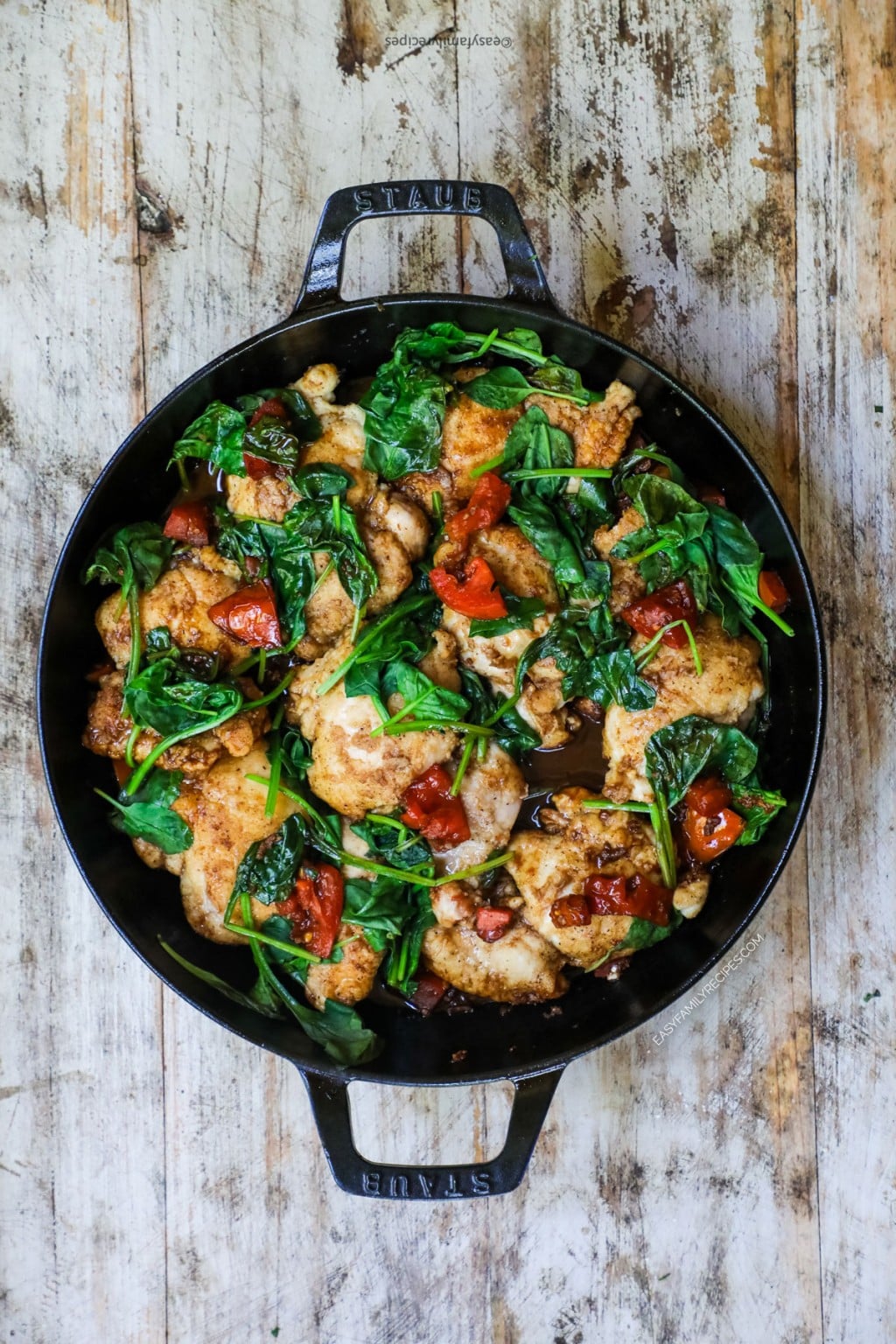 Tuscan Chicken Thigh Skillet · Easy Family Recipes