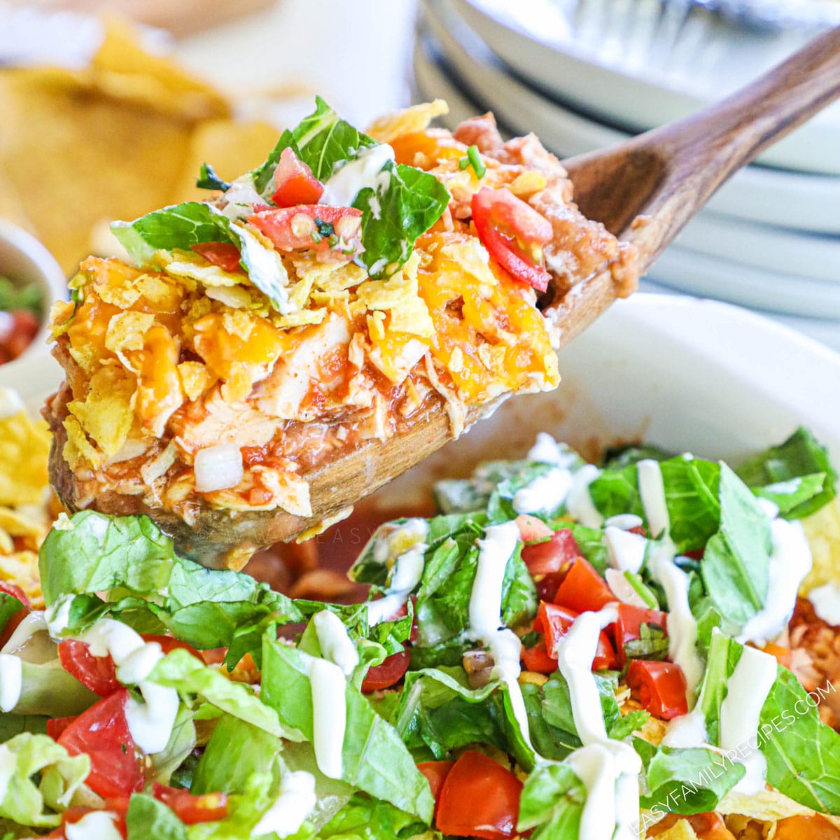 EASY Chicken Taco Casserole