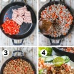 How to cook ground turkey teriyaki stir fry 1)brown meat with bell pepper 2)pour in sauce 3)simmer until thickened 4)serve.