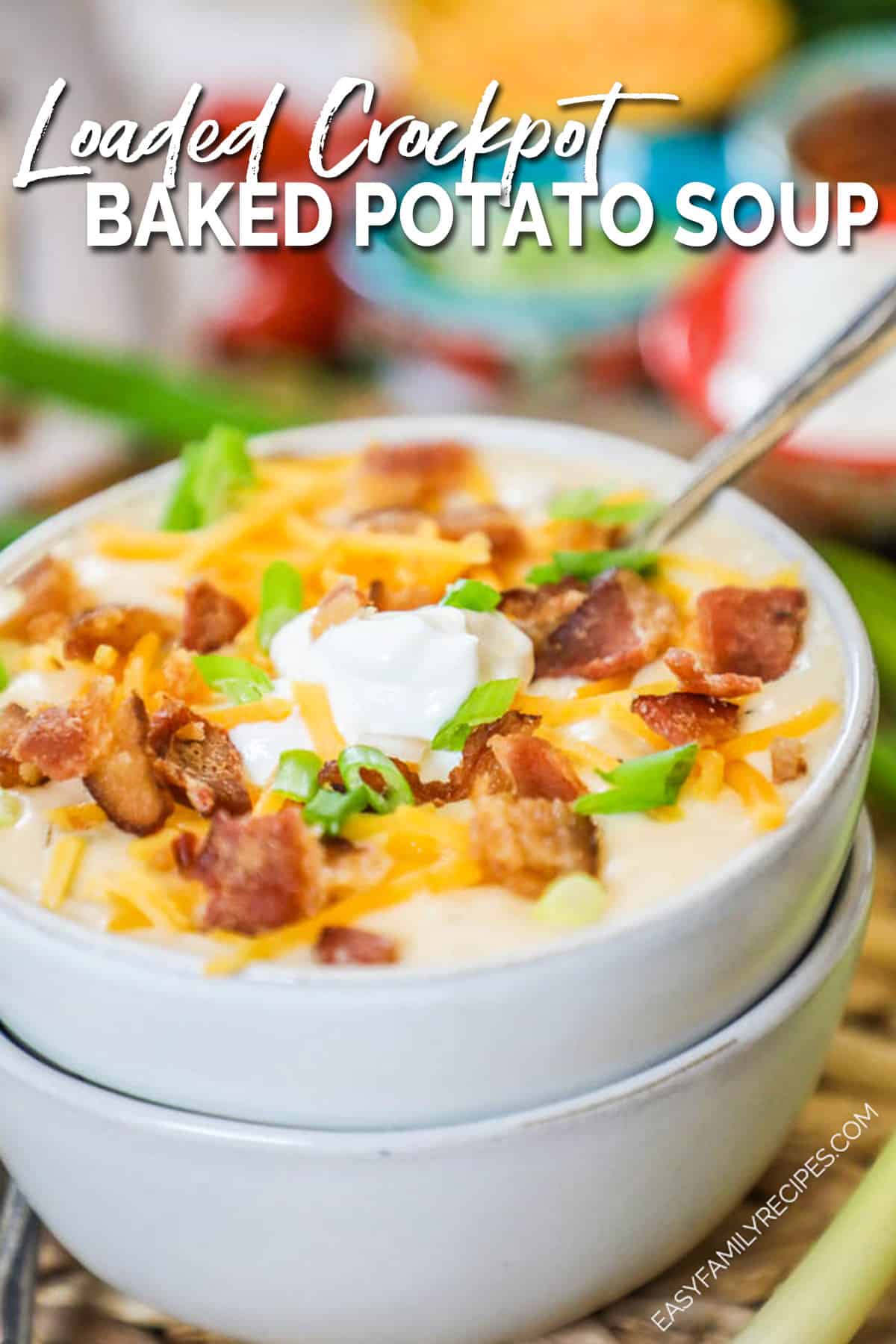 Crock Pot Loaded Baked Potato Soup · Easy Family Recipes