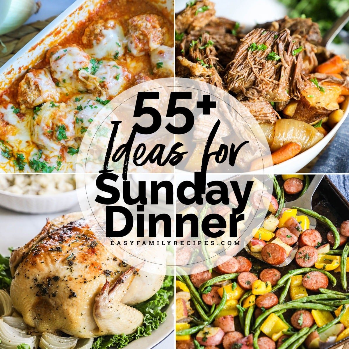 55+ Sunday Dinner Ideas