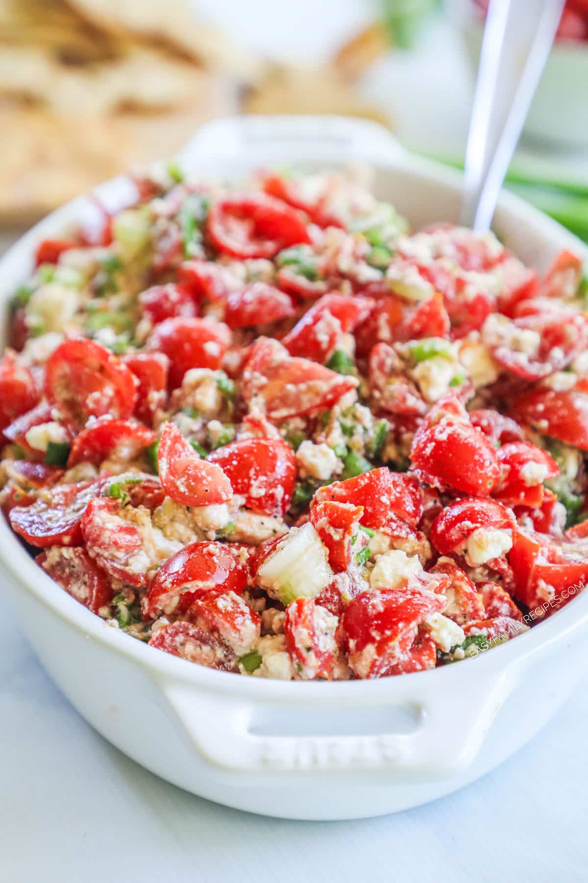 a bowl filled with tomato and feat dip.