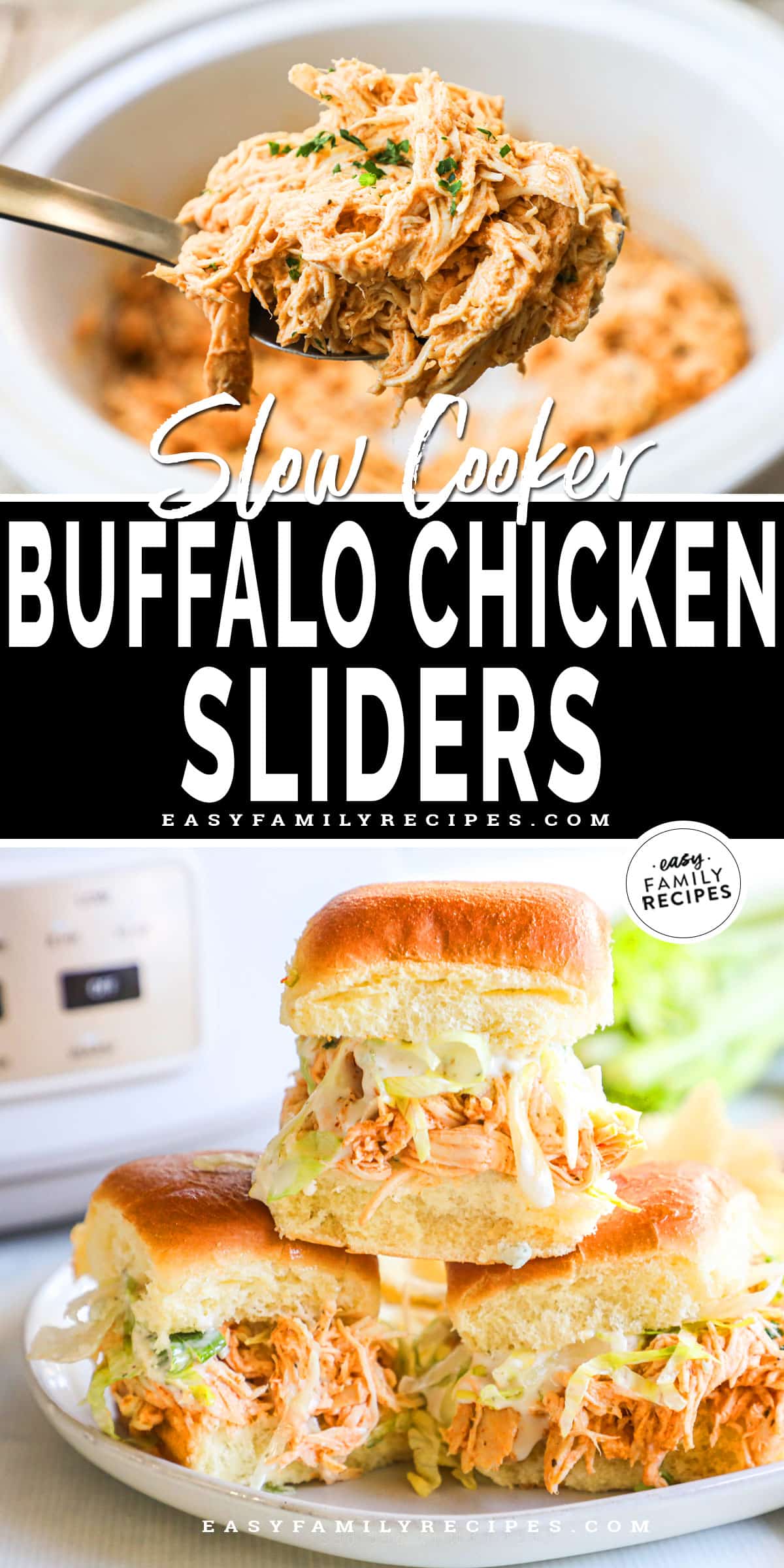 Crockpot Buffalo Chicken Sliders · Easy Family Recipes