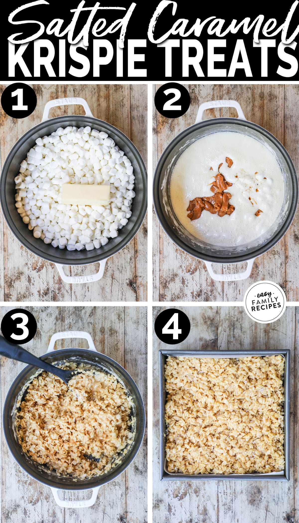 Salted Caramel Rice Krispie Treats · Easy Family Recipes
