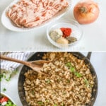 Process photos for seasoning Ground Chicken