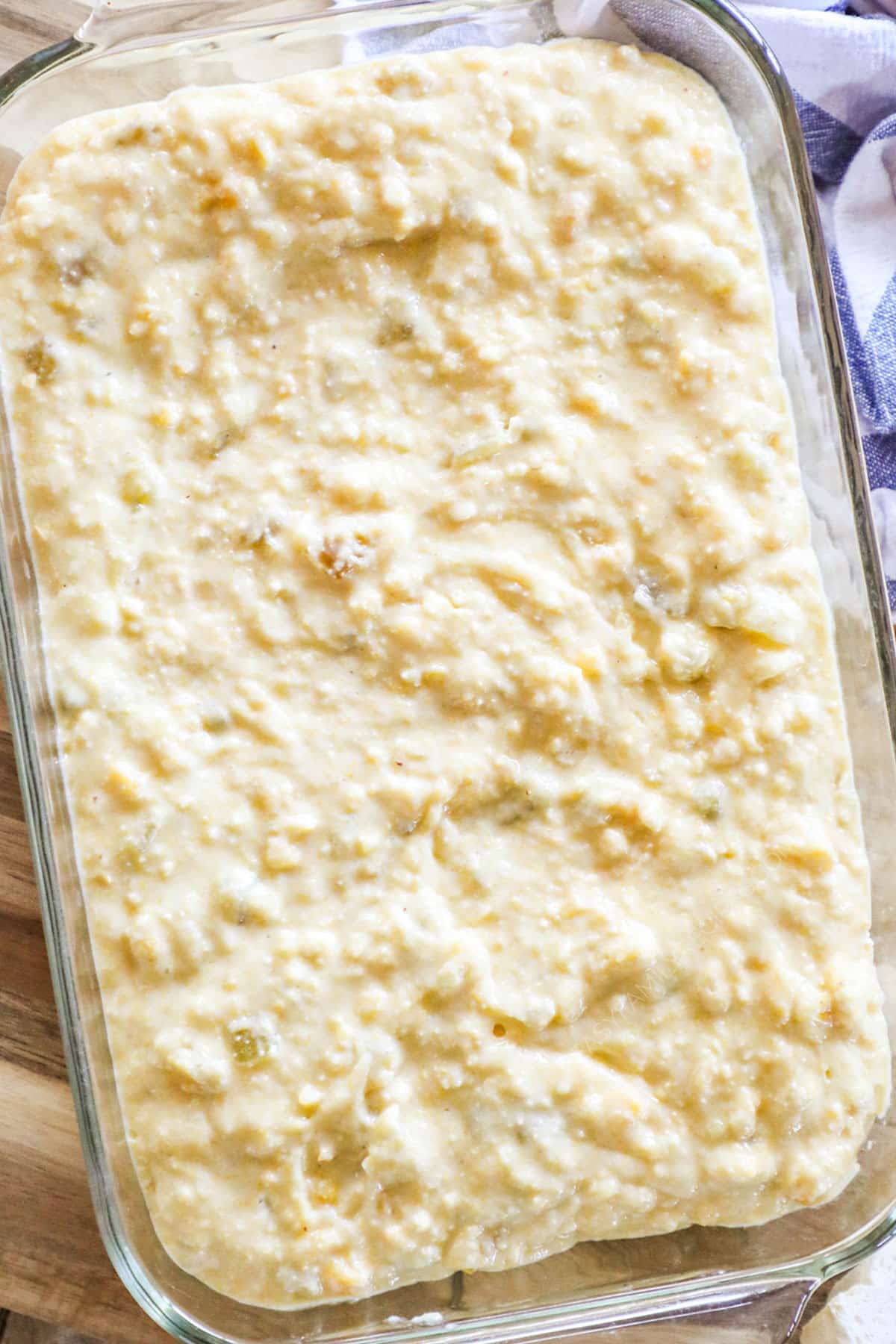 How to make Mexican cornbread Step 3: Spread the cornbread in a greased baking dish.