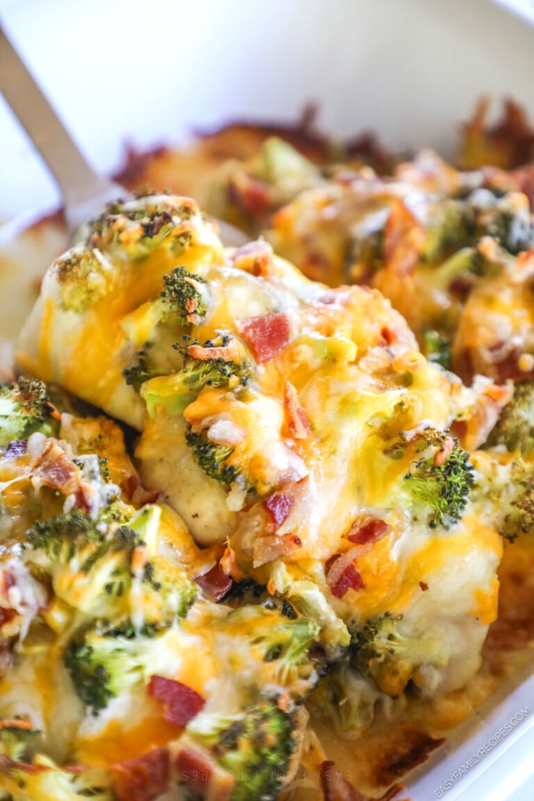 Cheesy Bacon Ranch Chicken with Broccoli · Easy Family Recipes