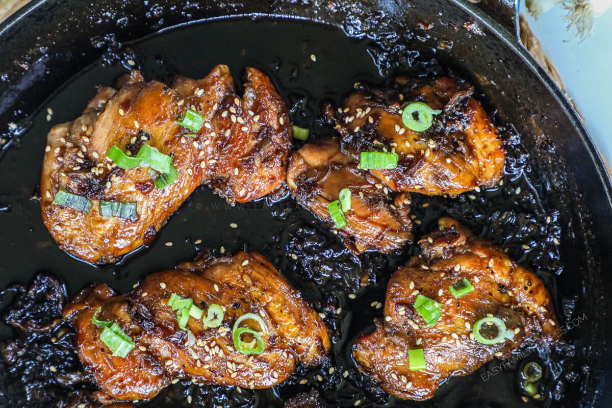 Asian Style Honey Garlic Chicken Thighs
